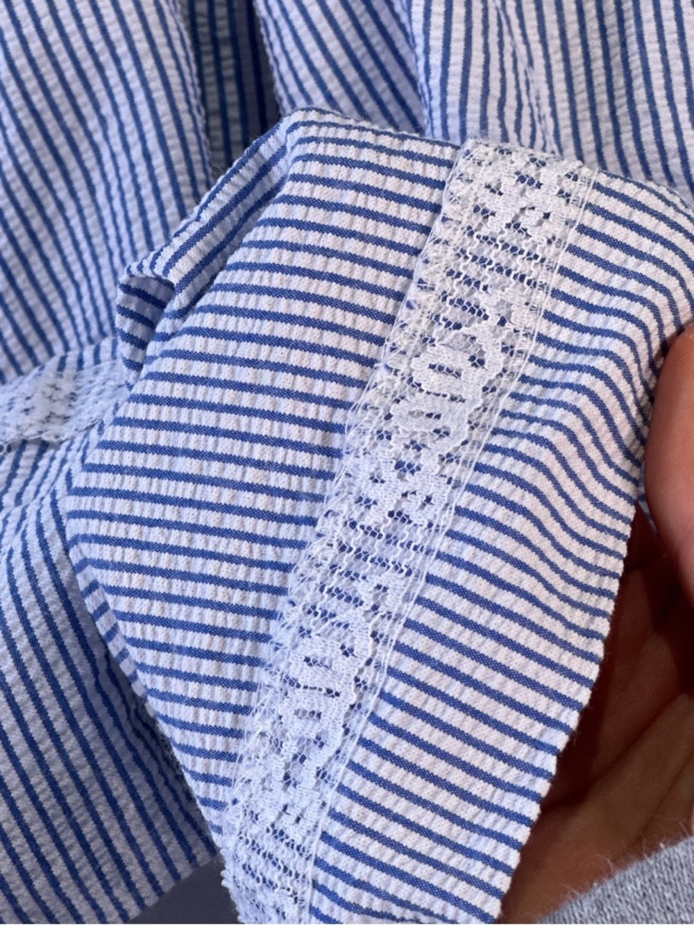 Lilly Pulitzer Womens Strapless Seersucker Bow Dress XS Blue - Picture 5 of 11